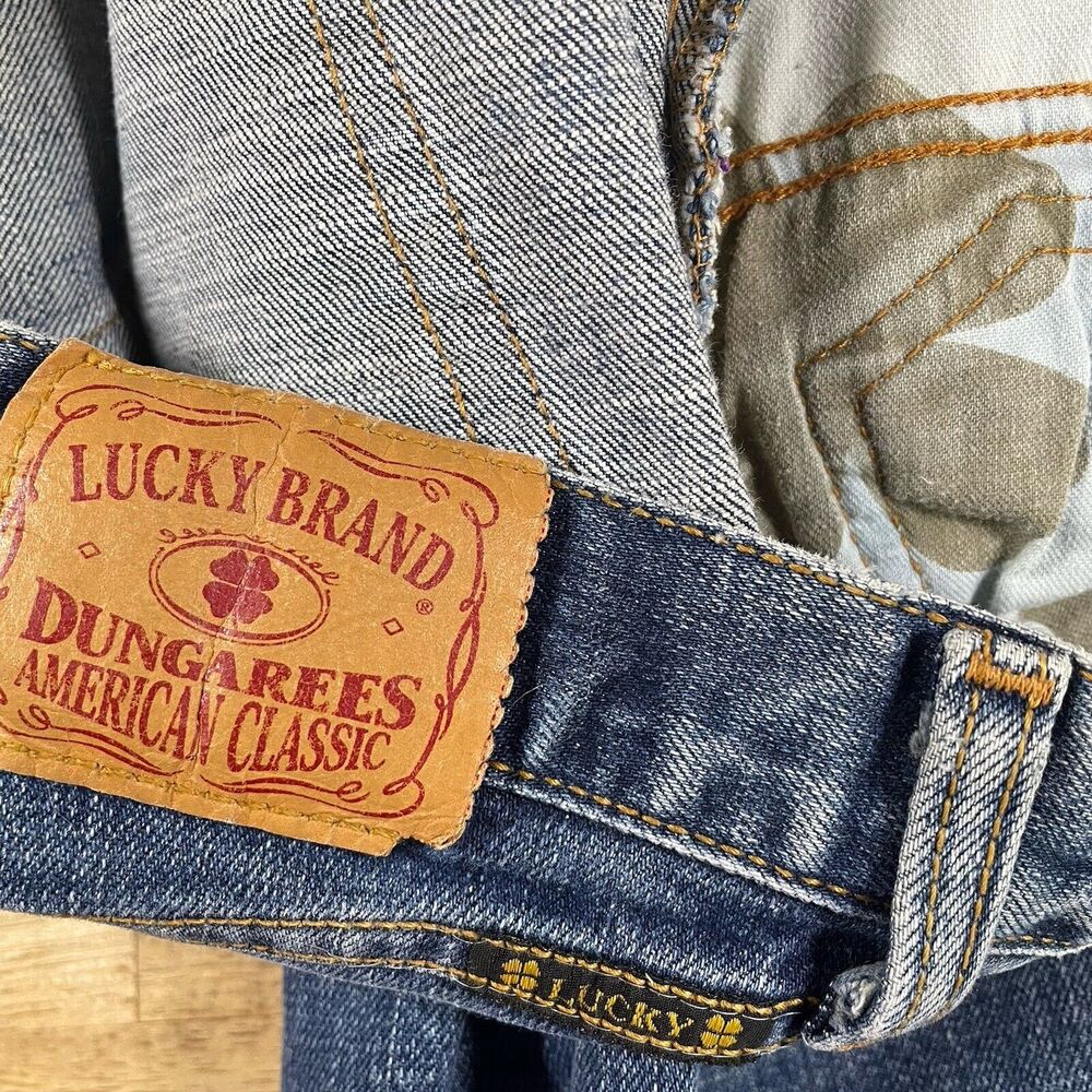 Vtg Lucky Brand Dungarees Jeans Women 6/28 made in USA boot flare Gene Montesano - Picture 4 of 7